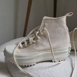 Women's Cream High-Top Converse All Stars